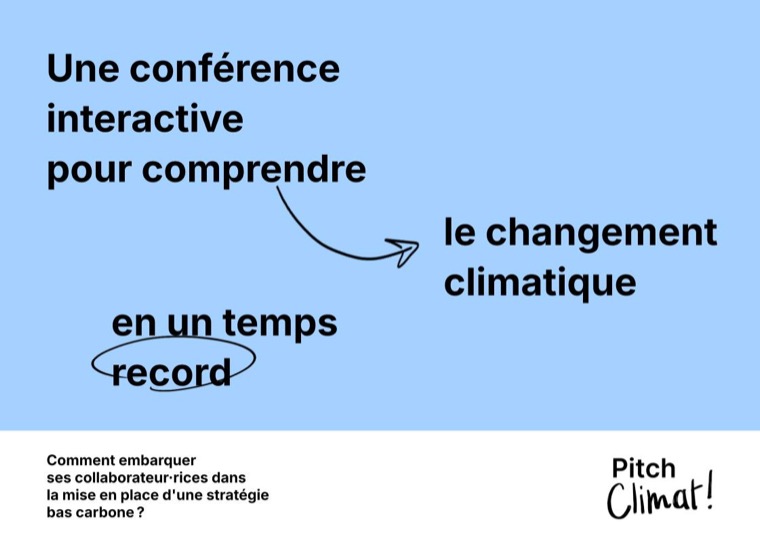 Conférence Pitch Climat · planche 1